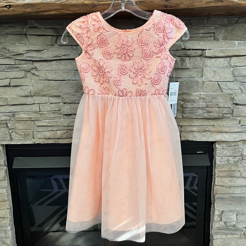 Jayne Copeland Girls’ Sequin Trimmed Dress